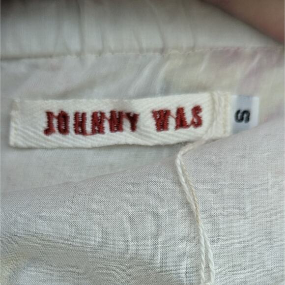 Johnny Was cream and floral short layered boho cottage core skirt size small - Picture 7 of 8